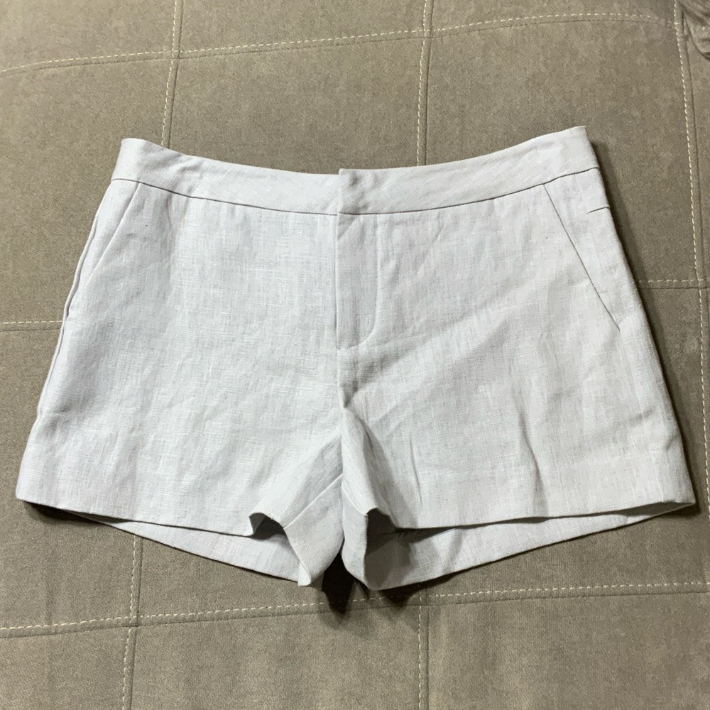Joie High Waist Cream Linen Shorts